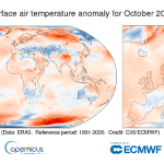 Ottobre 2021 è il terzo ottobre più caldo mai registrato a livello globale