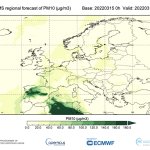 CAMS monitora il trasporto della polvere sahariana in Europa occidentale e centrale