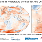 Forti ondate di calore a giugno in Europa e in tutto il mondo