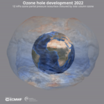 Dati tridimensionali mostrano l’evoluzione del buco dell’ozono antartico nel 2022
