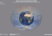 Dati tridimensionali mostrano l’evoluzione del buco dell’ozono antartico nel 2022