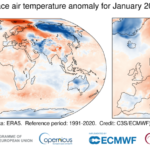 Copernicus: l’Europa ha attraversato il terzo gennaio più caldo mai registrato